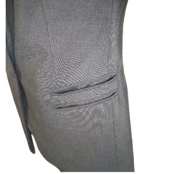 AEO 2010 Classic Gray Hopsack Weave Casual Blazer Contrast Lining Women's Small - Picture 4 of 15